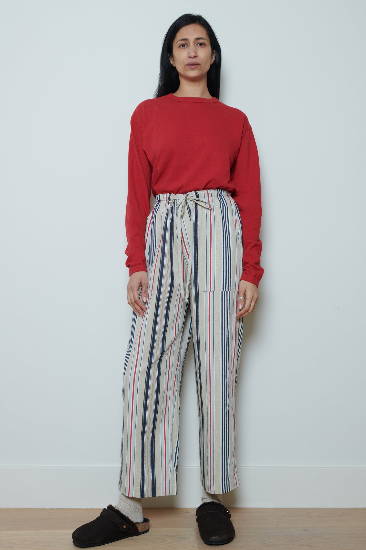 Ichi Antiquities | Indigo Stripe Pants