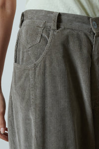 Cordera | Corduroy Baggy Pants - Cobblestone