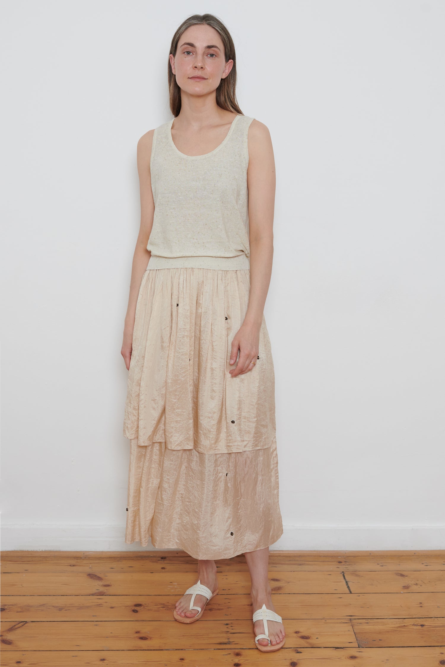 Runaway Bicycle | Iris Skirt - White