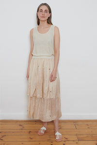 Runaway Bicycle | Iris Skirt - White