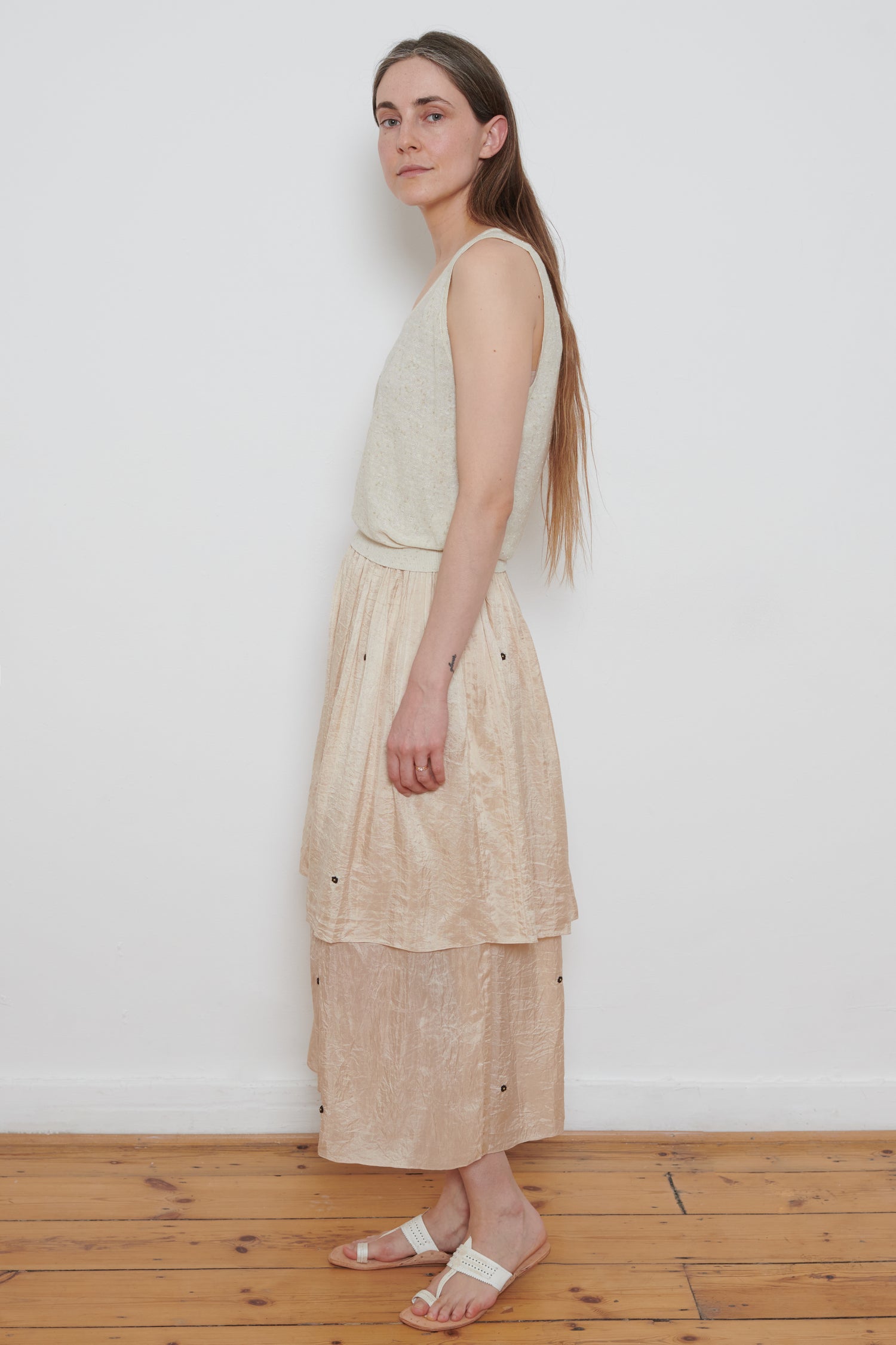 Runaway Bicycle | Iris Skirt - White