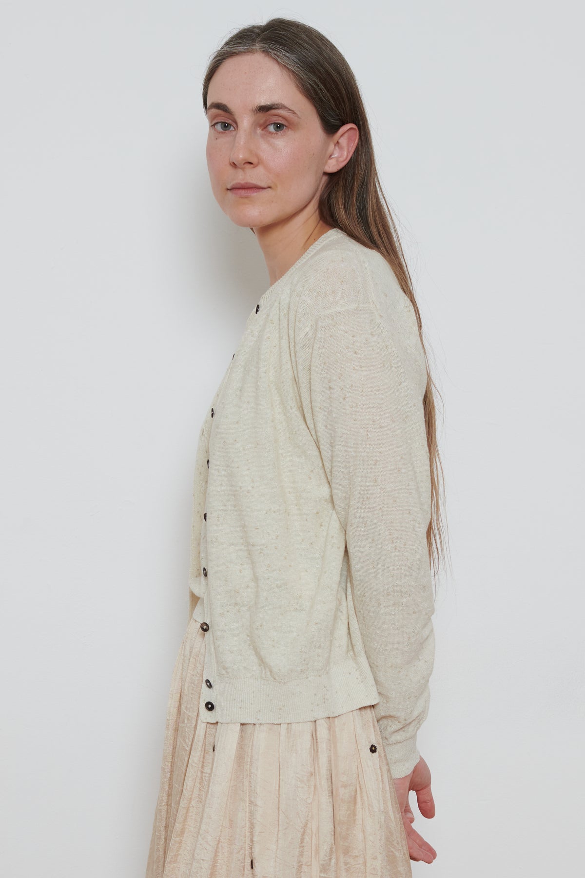Cordera | Linen and Cotton Flecked Cardigan -