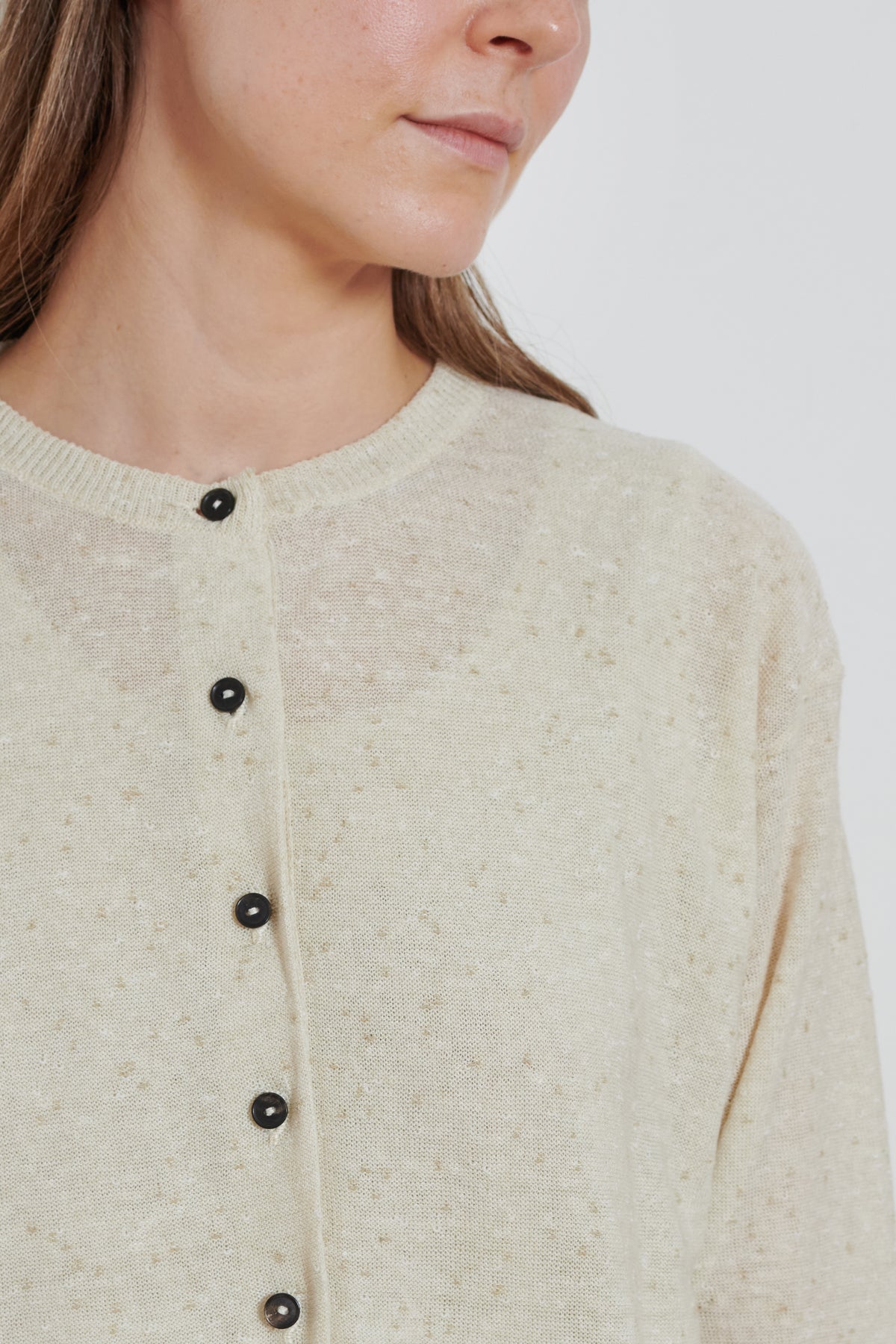Cordera | Linen and Cotton Flecked Cardigan -