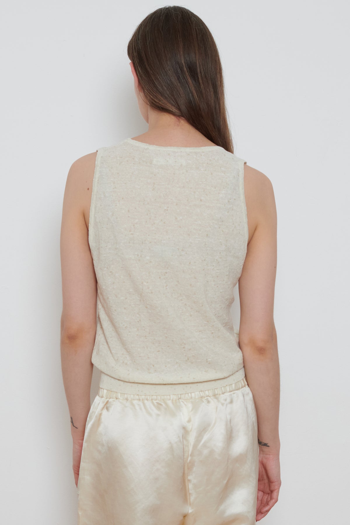 Cordera | Linen and Cotton Flecked Tank Top - Cream