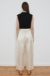 Cordera | Satin Masculine Pants - Marfil