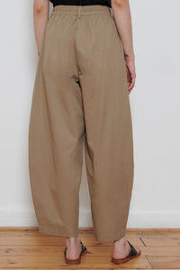 Cordera | Cotton Curved Pants- Camel