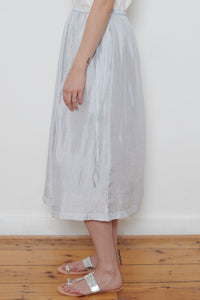 Runaway Bicycle | Embroidered Skirt - Blue