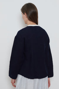 Ichi Antiquities | Cache Coeur Linen Shirt - Indigo