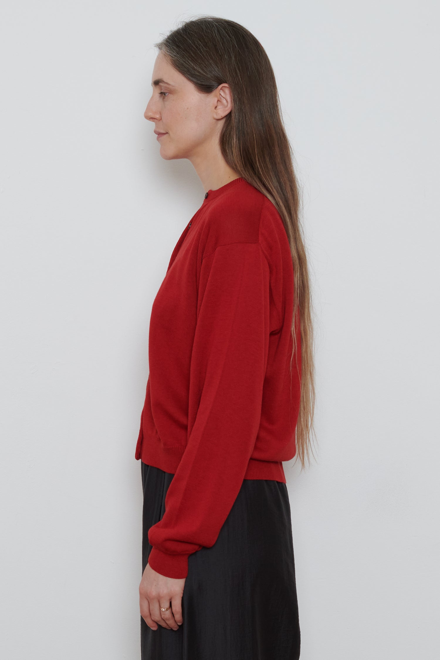 Cordera | Cotton and Silk Cardigan- Red