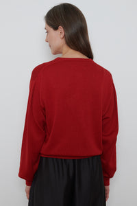 Cordera | Cotton and Silk Cardigan- Red