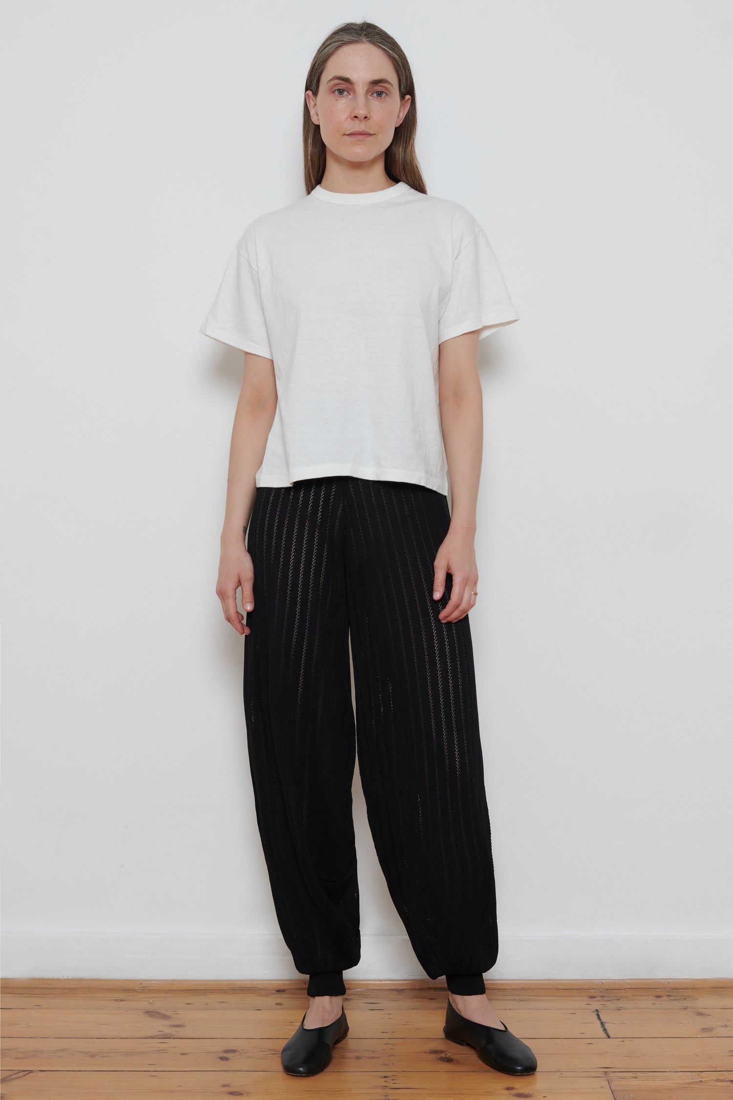Cordera | Lace Knit Pants- Black