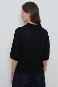 Cordera | Lace Polo- Black