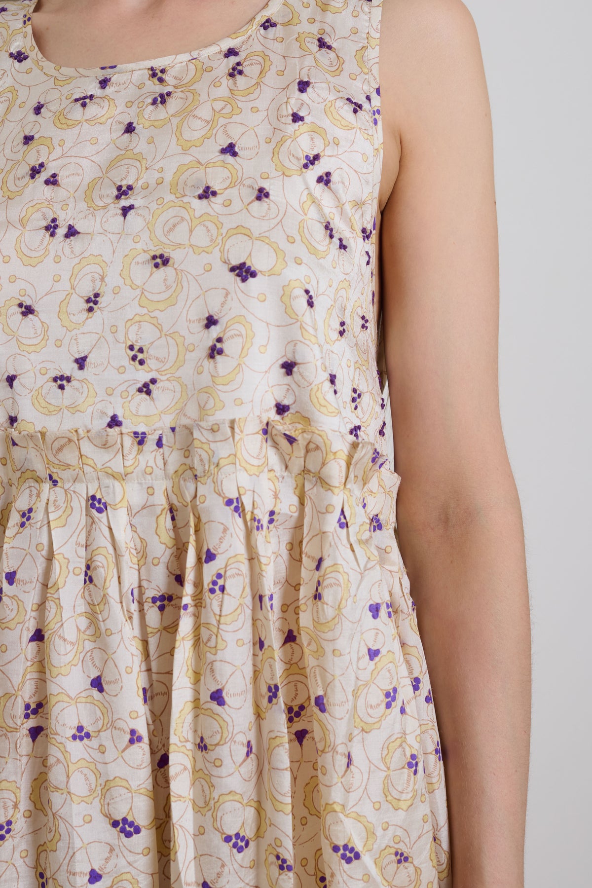 Bunon | Patterned Dress - White Floral