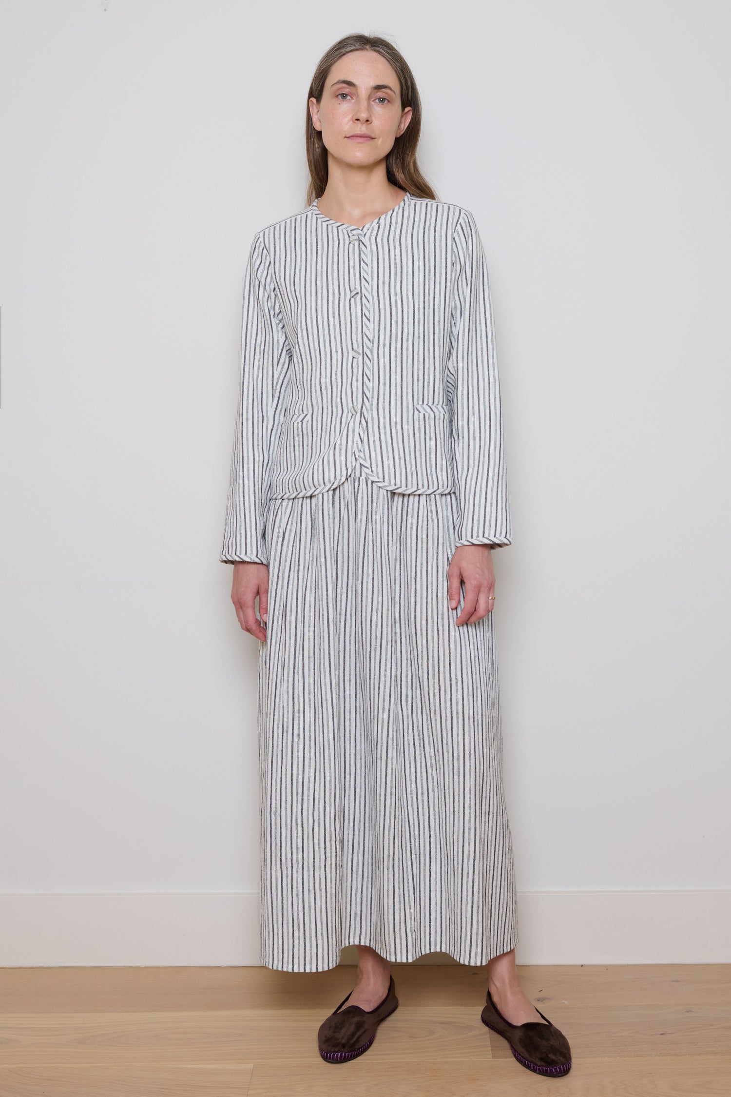 Tidy Street Collection | Kitty Jacket - White Stripe