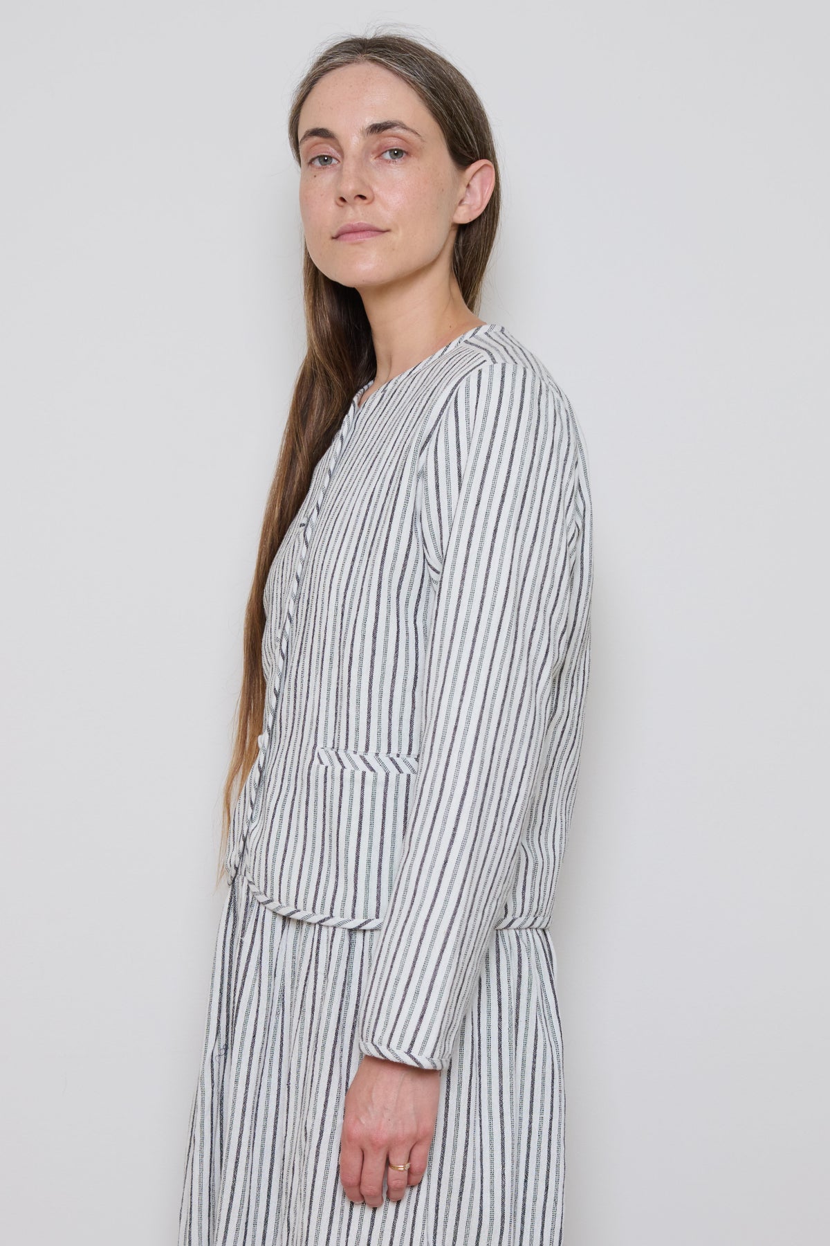Tidy Street Collection | Kitty Jacket - White Stripe