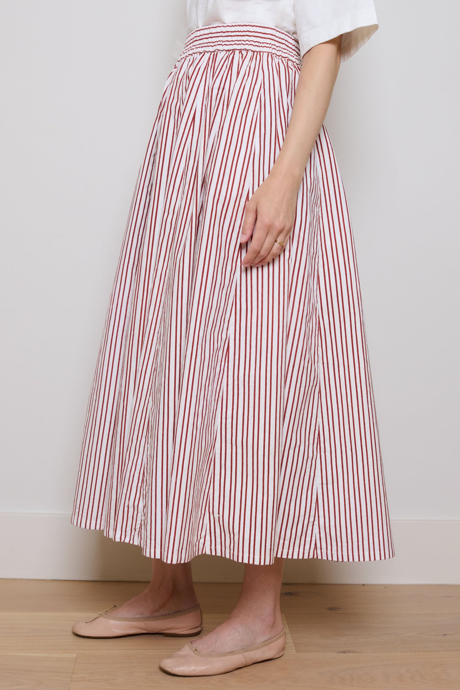 Tidy Street Collection | Claudia Skirt - Red Stripe