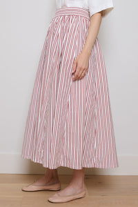 Tidy Street Collection | Claudia Skirt - Red Stripe