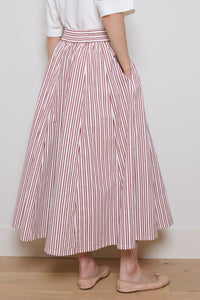 Tidy Street Collection | Claudia Skirt - Red Stripe