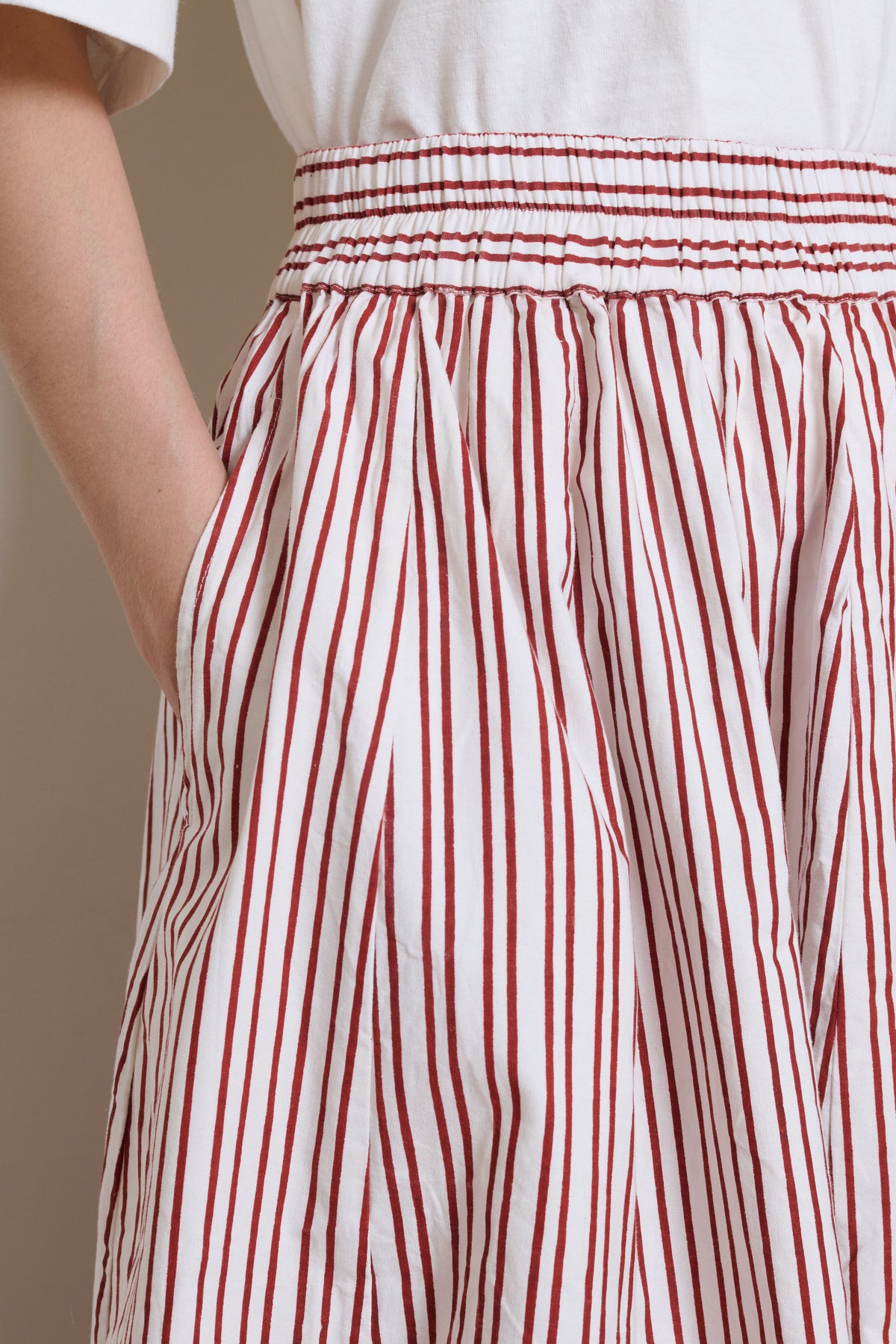 Tidy Street Collection | Claudia Skirt - Red Stripe
