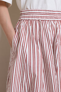 Tidy Street Collection | Claudia Skirt - Red Stripe