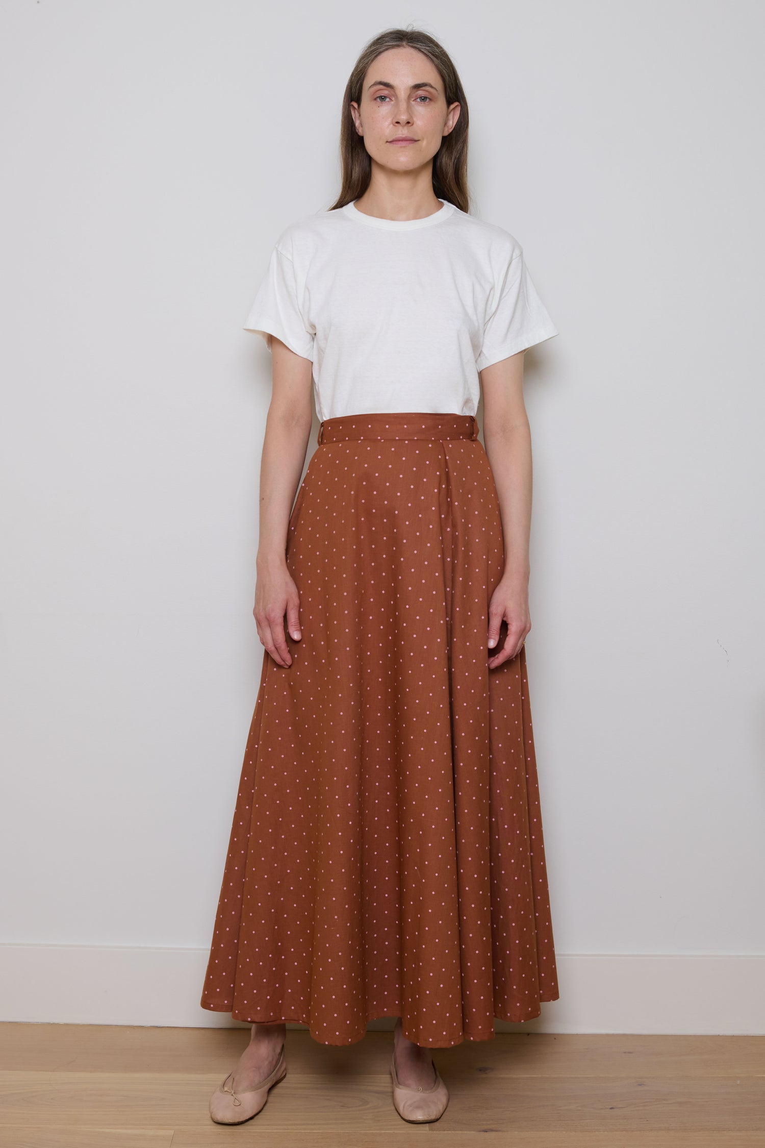 Tidy Street Collection | Daphne Skirt- Brown Dot