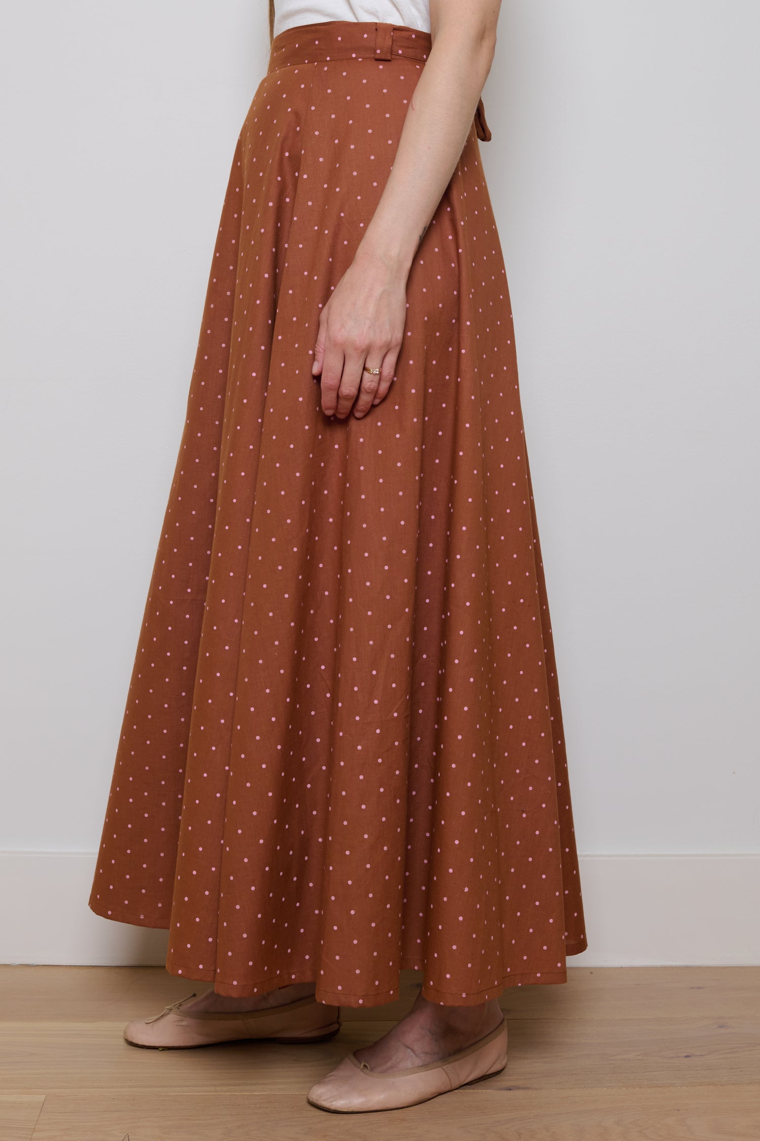 Tidy Street Collection | Daphne Skirt- Brown Dot