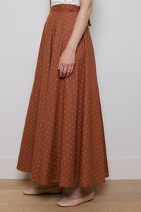 Tidy Street Collection | Daphne Skirt- Brown Dot