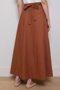 Tidy Street Collection | Daphne Skirt- Brown Dot