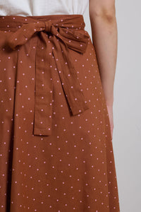 Tidy Street Collection | Daphne Skirt- Brown Dot