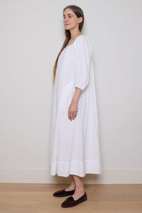 Tidy Street Collection | Marianne Dress with Handstitching - White