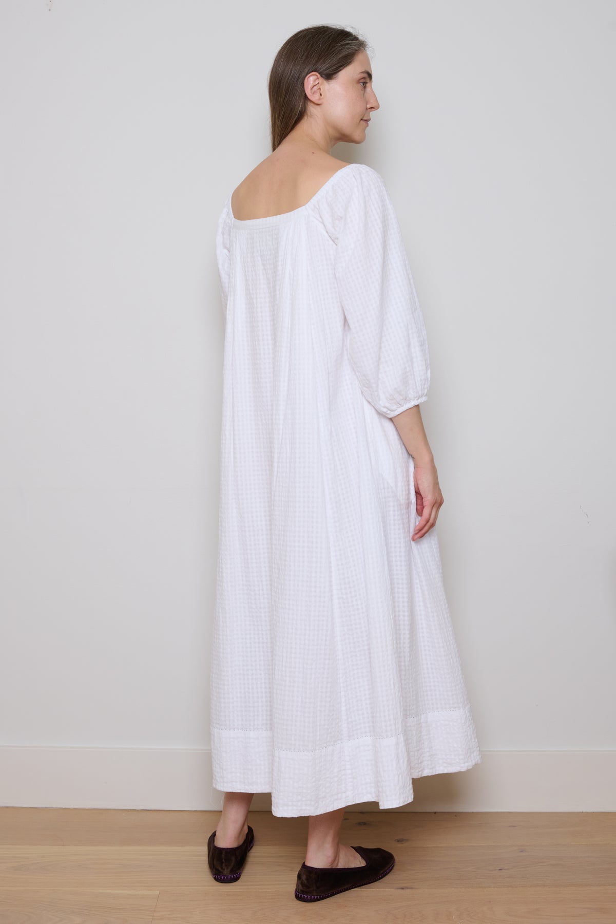 Tidy Street Collection | Marianne Dress with Handstitching - White