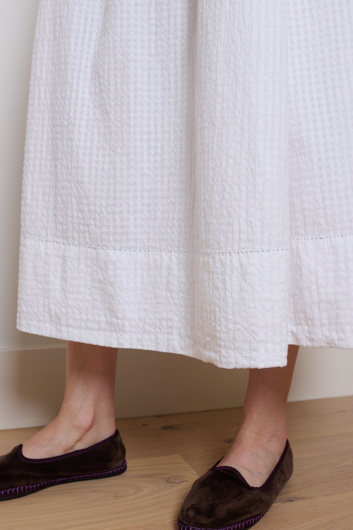 Tidy Street Collection | Marianne Dress with Handstitching - White