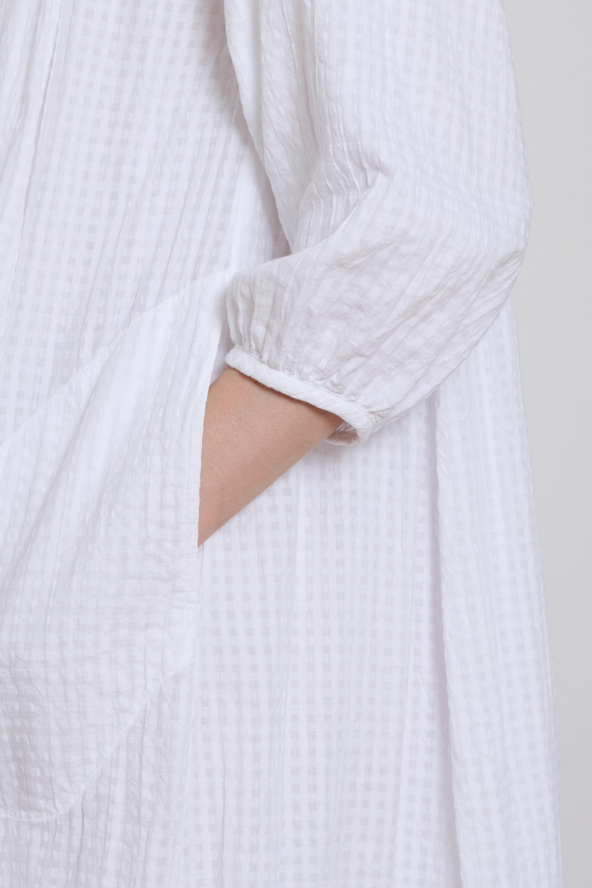 Tidy Street Collection | Marianne Dress with Handstitching - White