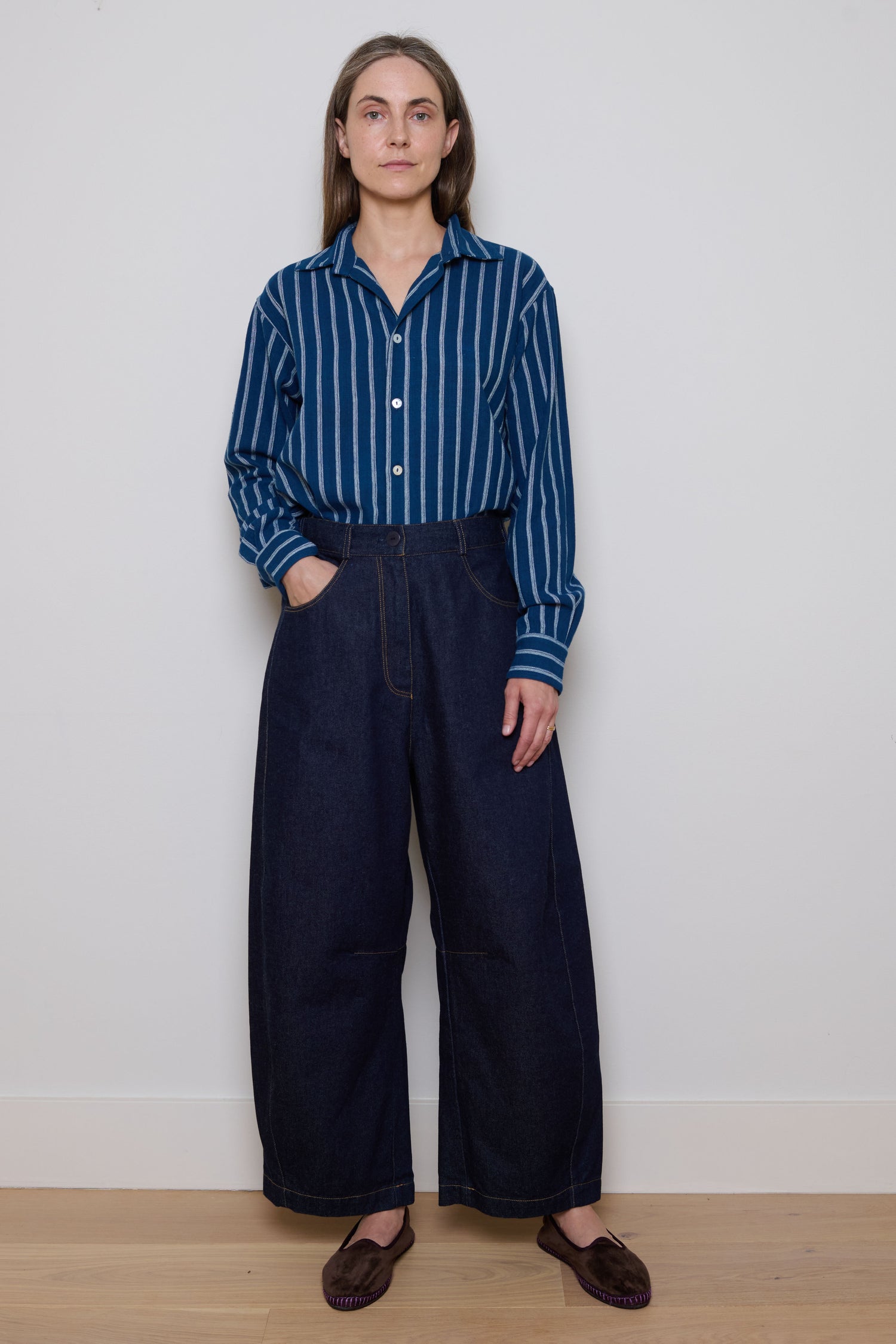 Tidy Street Collection | Betty Shirt - Blue Stripe