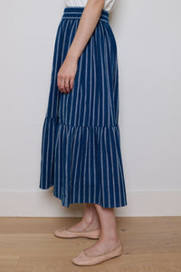 Tidy Street Collection | Elsie Skirt - White and Blue Stripe