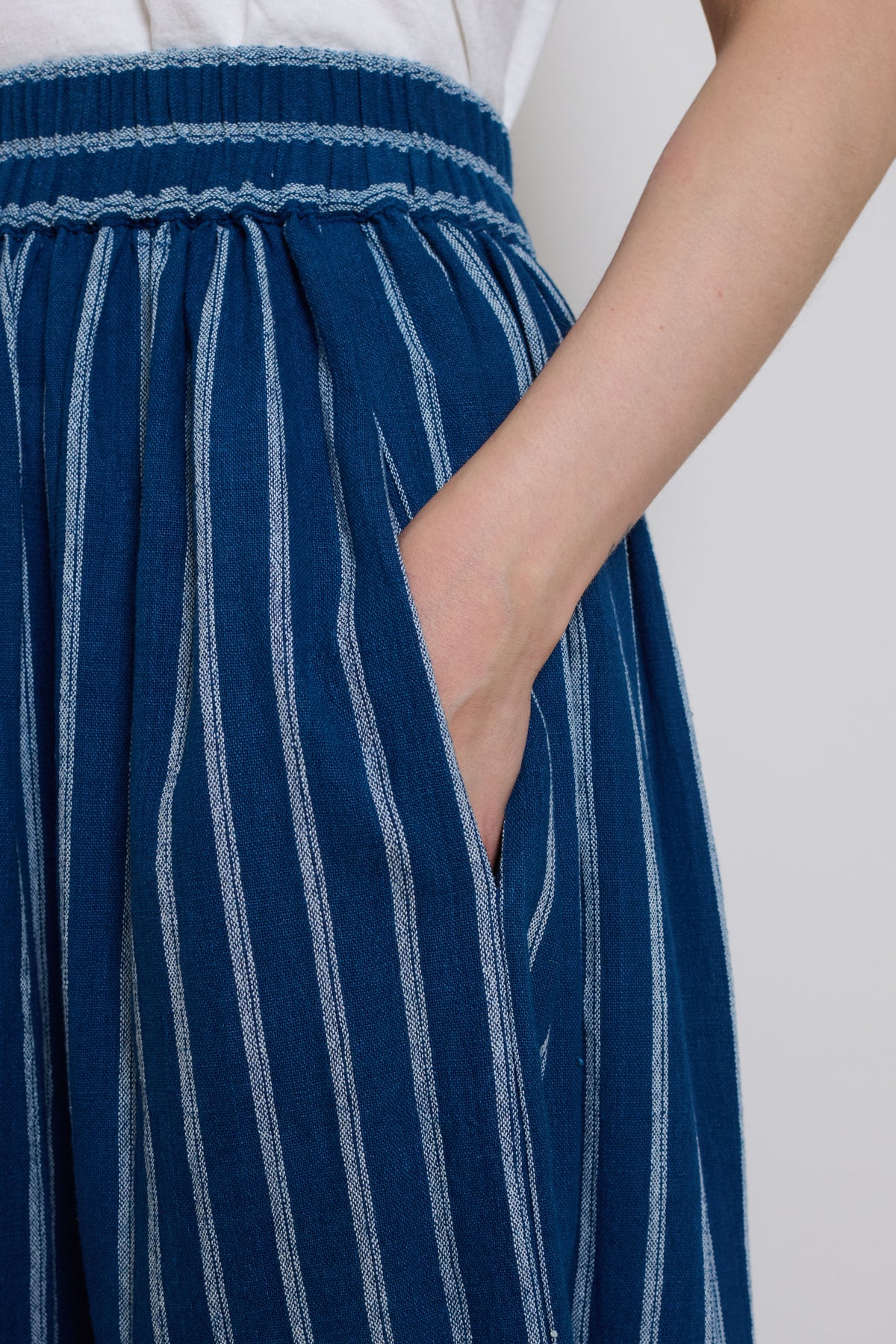 Tidy Street Collection | Elsie Skirt - White and Blue Stripe
