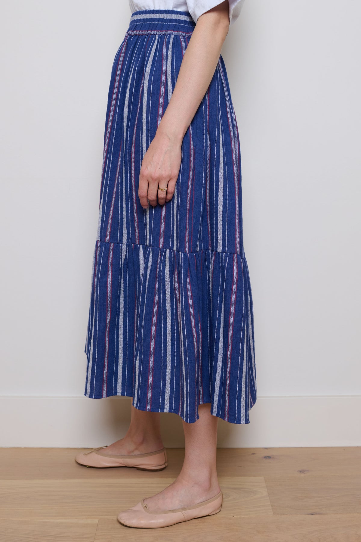 Tidy Street Collection | Elsie Skirt - White, Blue and Red Stripe