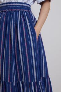 Tidy Street Collection | Elsie Skirt - White, Blue and Red Stripe