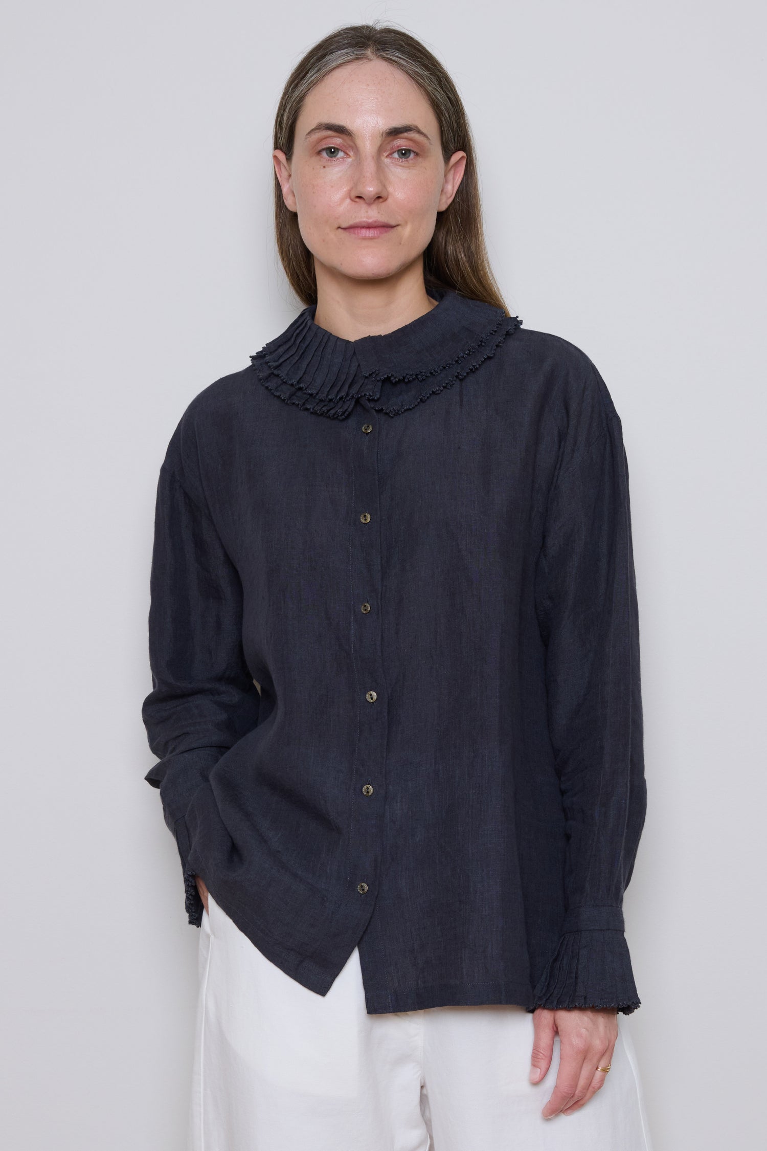 Bunon | Linen Shirt - Charcoal
