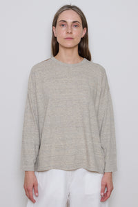 Ichi Antiquities | Knitted Long-Sleeve T-Shirt - Beige