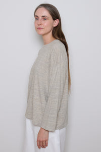 Ichi Antiquities | Knitted Long-Sleeve T-Shirt - Beige