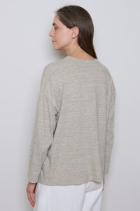 Ichi Antiquities | Knitted Long-Sleeve T-Shirt - Beige