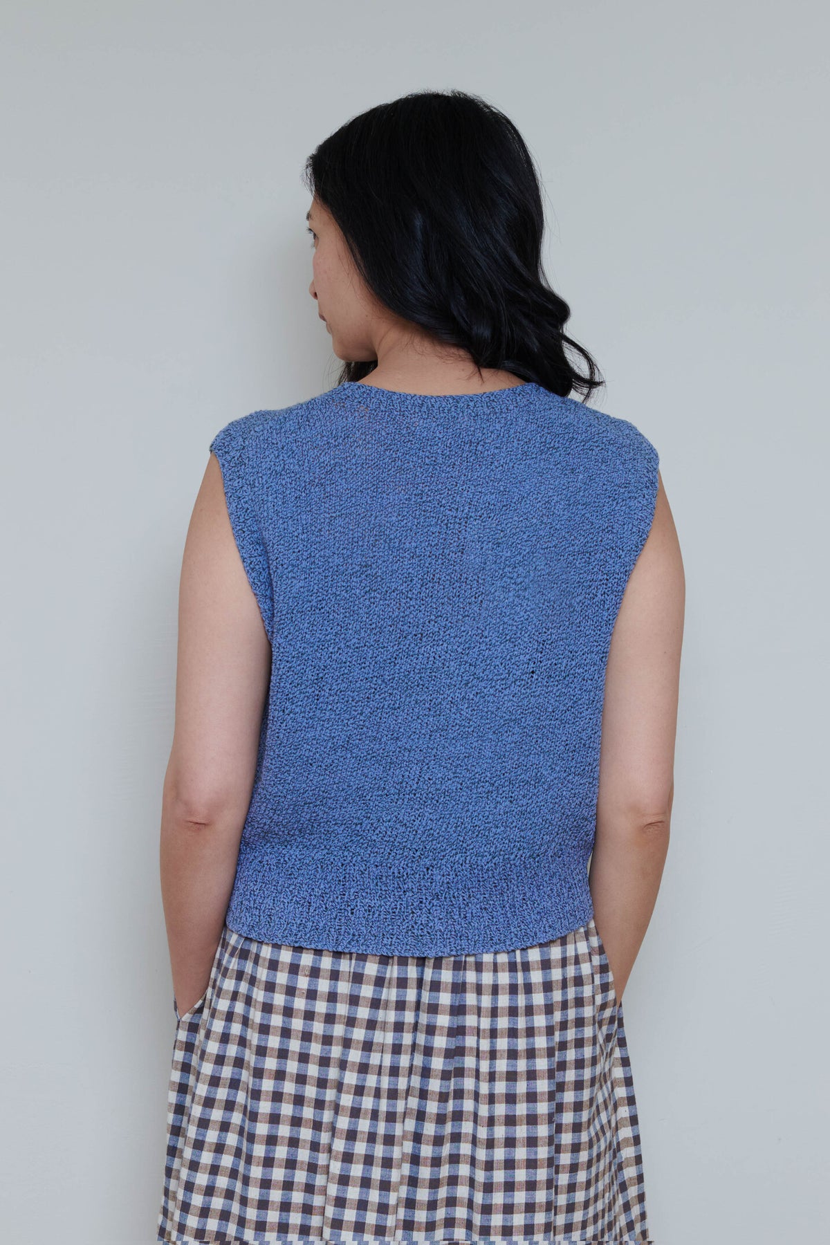 Runaway Bicycle | Knitted Vest - Blue