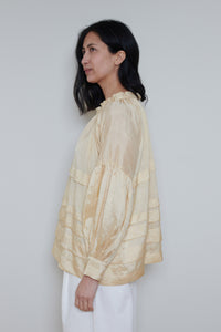 Runaway Bicycle | Pleated Blouse - Yellow