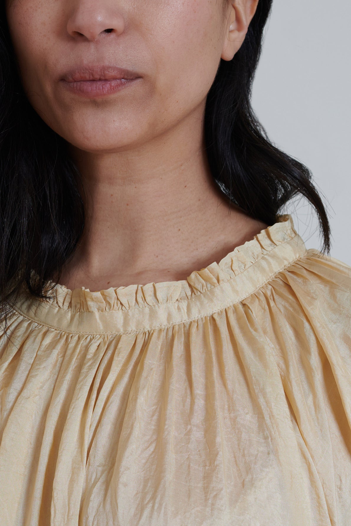 Runaway Bicycle | Pleated Blouse - Yellow