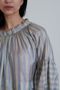 Runaway Bicycle | Pleated Dress - Stripe