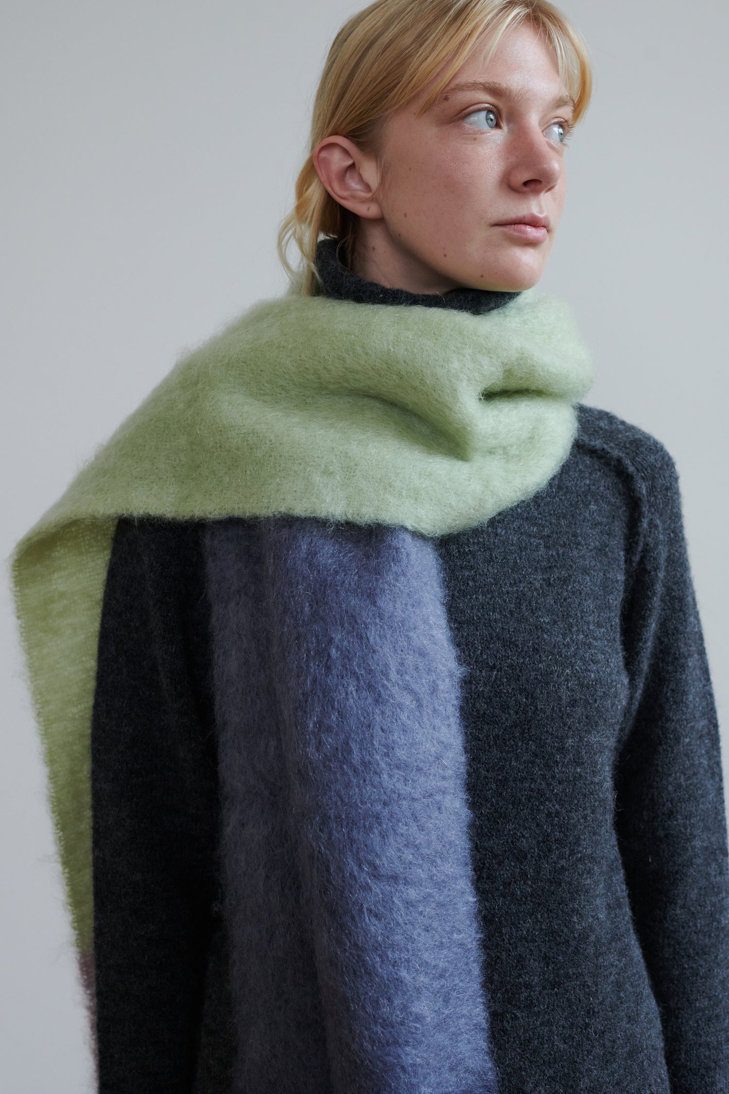 Ezcaray | Mohair Colour Block Scarf - CB-21B