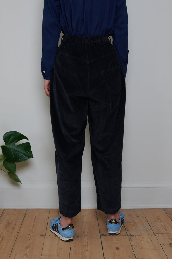 Cordera Corduroy Baggy Pants Black