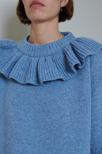 Cawley | Ruffle Neck Lambswool Pullover