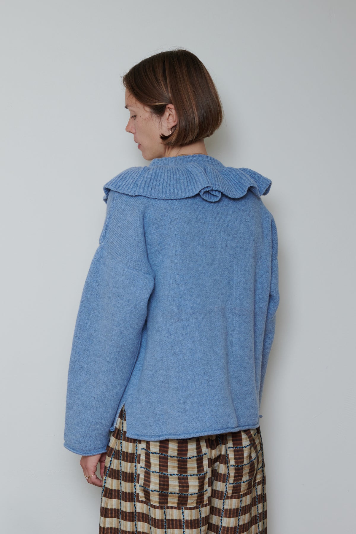 Cawley | Ruffle Neck Lambswool Pullover